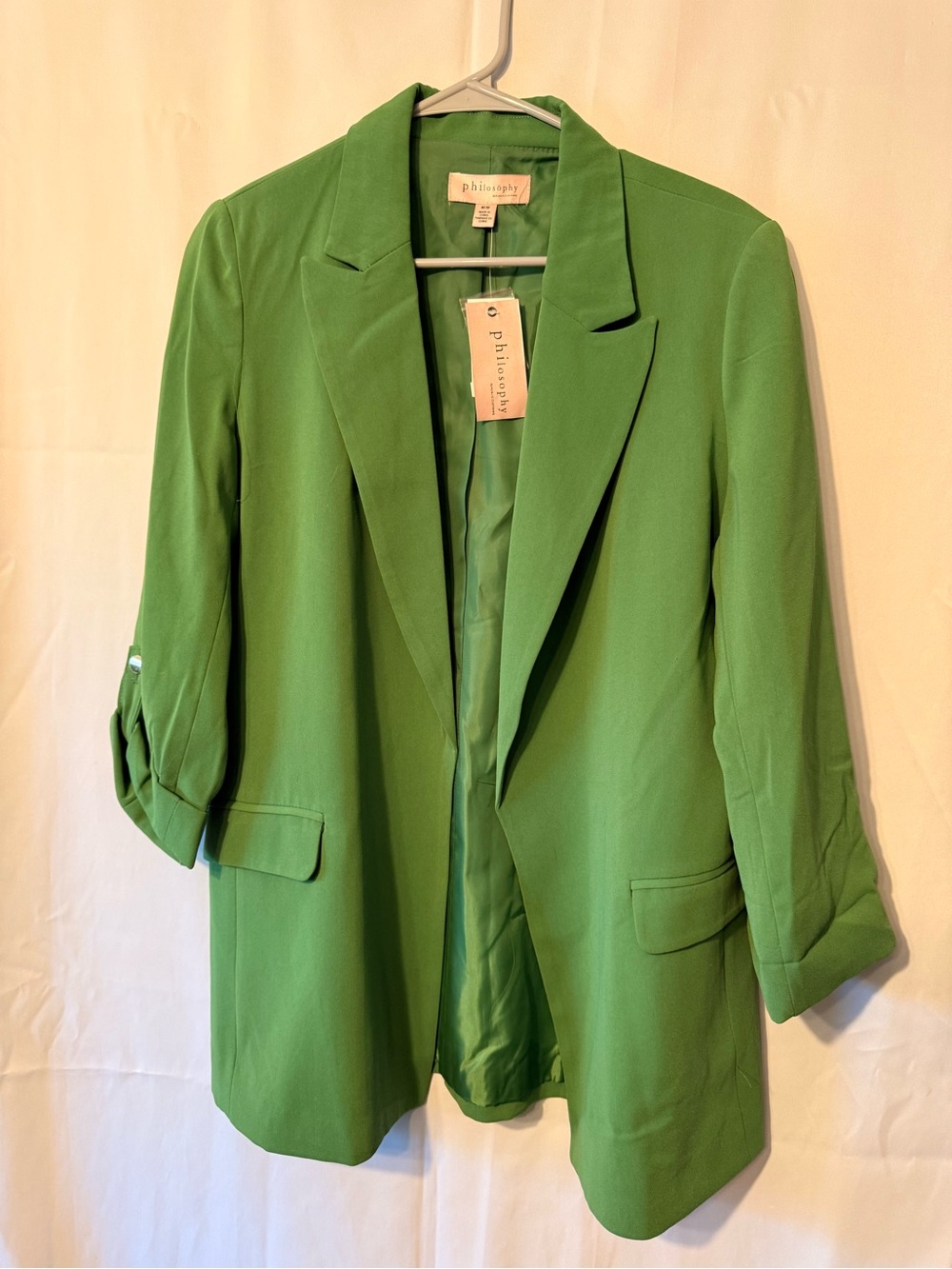 philosophy Bright Green Open Blazer Jacket